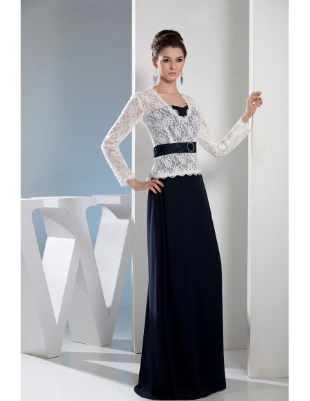 A-line Sweetheart Floor-length Chiffon Mother of the Bride Dress