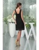 A-line V-neck Knee-length Chiffon Bridesmaid Dress