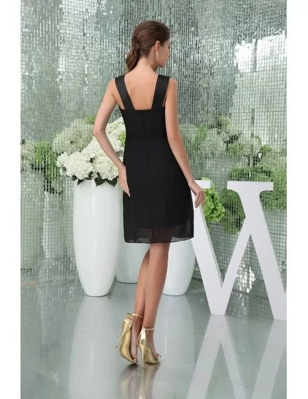 A-line V-neck Knee-length Chiffon Bridesmaid Dress