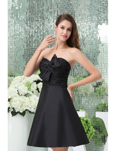 A-line Sweetheart Short Satin Cocktail Dress #OP5011 $98.9 - GemGrace.com
