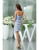 Sheath Sweetheart Short Satin Lace Mother of the Bride Dress