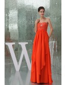 A Line Sweetheart Chiffon Long Prom Dress with Bow VK162708