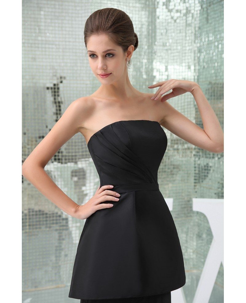 Sheath Strapless Sweep Train Satin Evening Dress #OP5072 $138.2 ...