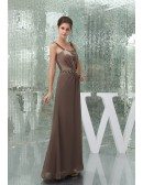 A-line Strapless Ankle-length Satin Chiffon Mother of the Bride Dress