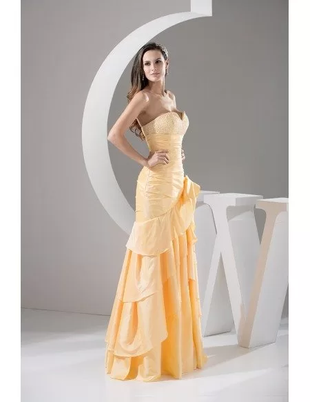 Mermaid Sweetheart Floor-length Satin Prom Dress With Beading