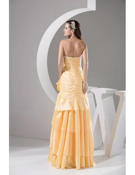 Mermaid Sweetheart Floor-length Satin Prom Dress With Beading