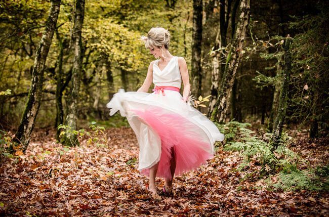 tea-length wedding dress for older bride