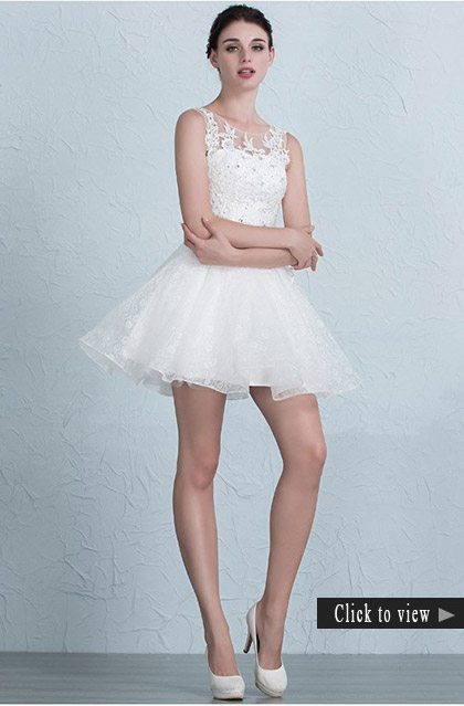 short cute wedding dress