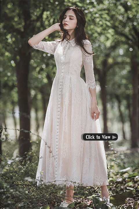 tea length wedding dress with converse
