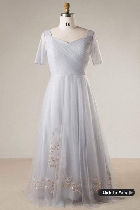 wedding dress with embroidery