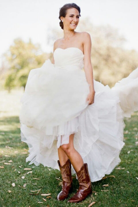 Short country wedding dress