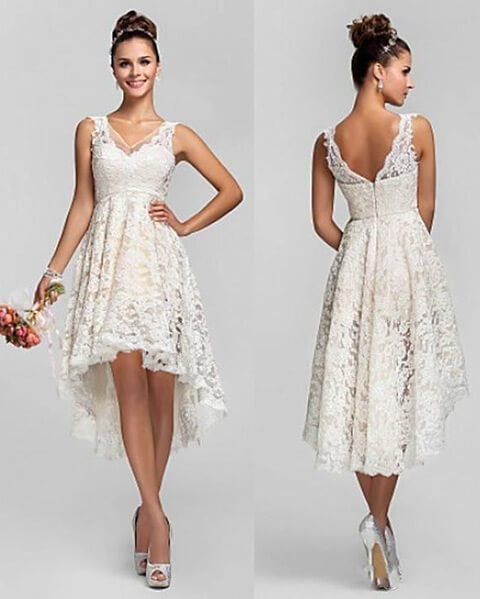 45 Short Country Wedding Dress Perfect with Cowboy Boots, Short or High 45 Short Country Wedding Dress Perfect with Cowboy Boots, Short or High