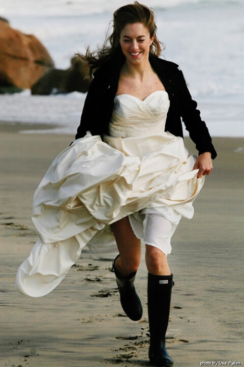 Western Wedding Dress with Boots