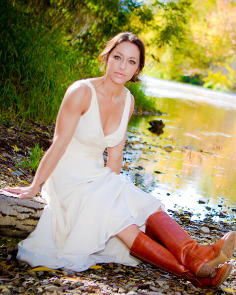 Short Wedding Dress with Boots