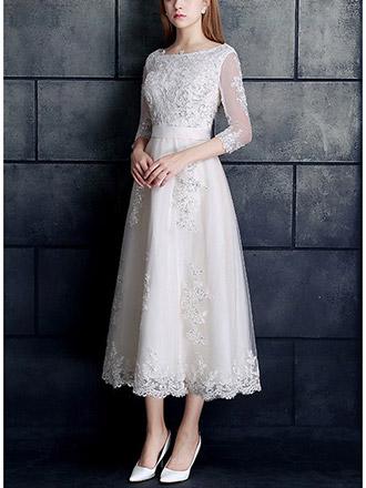 tea length wedding dress